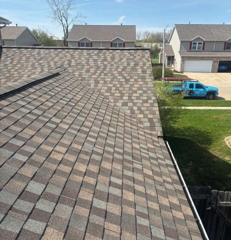 Close-up detail of high-quality architectural asphalt shingles installed by GAF Certified contractors.